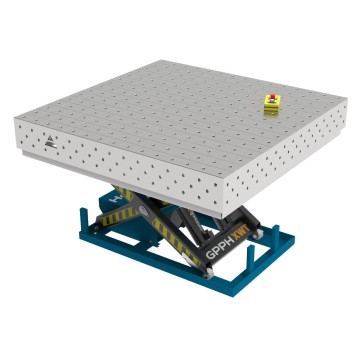 Зварювальний стіл PLUS INOX з гідравлічною системою підйому 1500x1480 mm fi16 mm Сітка 100x100 mm