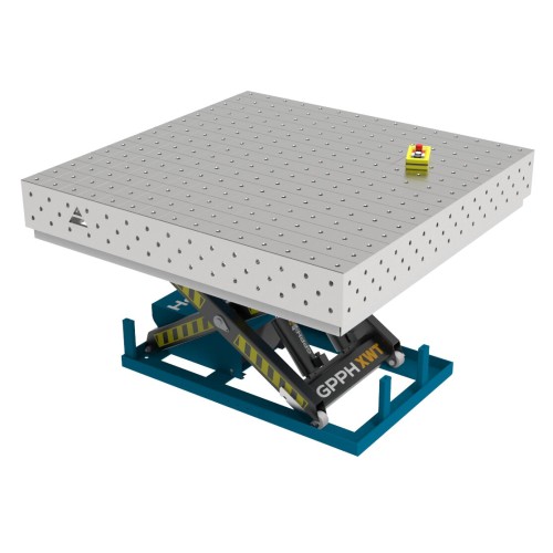 Зварювальний стіл PRO INOX з гідравлічною системою підйому 1500x1480 mm fi16 mm Сітка 100x100 mm