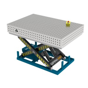 Зварювальний стіл PLUS INOX з гідравлічною системою підйому 1500x1000 mm fi16 mm Сітка 50x50 mm