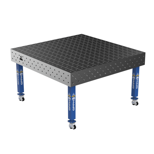Зварювальний стіл PLUS на колесах 1500x1480 mm fi16 mm Сітка Діагональна