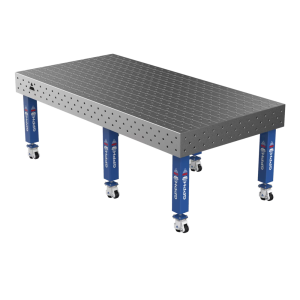 Зварювальний стіл PRO на колесах 2400x1200 mm fi16 mm Сітка Діагональна