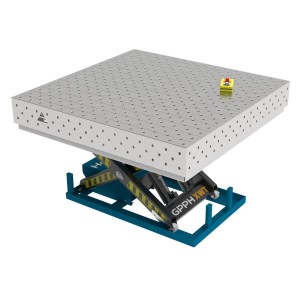Зварювальний стіл PLUS INOX з гідравлічною системою підйому 1500x1480 mm fi16 mm Сітка Діагональна