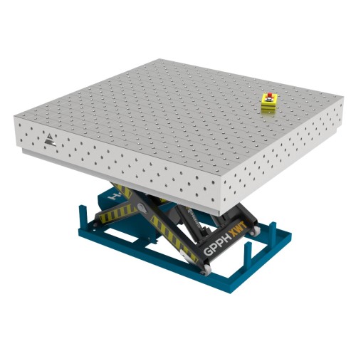 Зварювальний стіл PLUS INOX з гідравлічною системою підйому 1500x1480 mm fi16 mm Сітка Діагональна