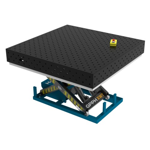 Зварювальний стіл PRO з гідравлічною системою підйому 1500x1480 mm fi16 mm Сітка Діагональна