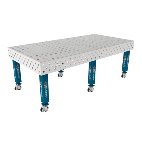 Зварювальний стіл PRO INOX на колесах 2400x1200 mm fi28 mm Сітка 100x100 mm