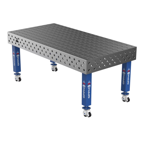 Зварювальний стіл PRO на колесах 2000x1000 mm fi28 mm Сітка 100x100 mm