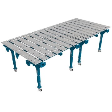 Модульний подвійний зварювальний стіл 3200x1500 mm fi28 mm Сітка 100x100 mm