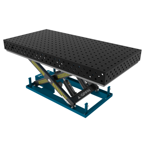 Зварювальний стіл EXPERT з гідравлічною системою підйому 2400x1200 mm 28 mm Сітка 100x100 mm