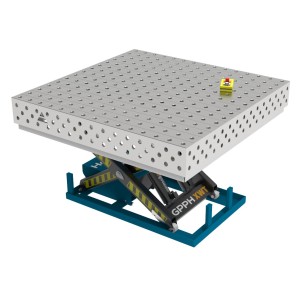 Зварювальний стіл PLUS INOX з гідравлічною системою підйому 1500x1480 mm fi28 mm Сітка 100x100 mm