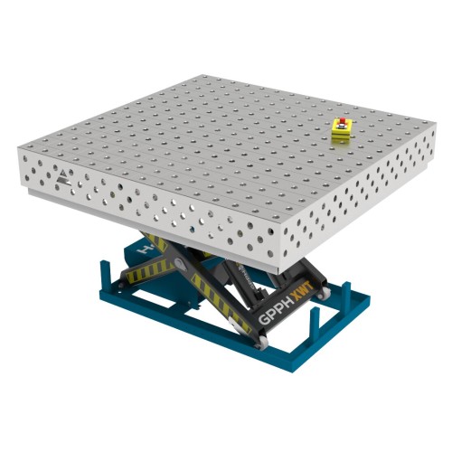 Зварювальний стіл PLUS INOX з гідравлічною системою підйому 1500x1480 mm fi28 mm Сітка 100x100 mm