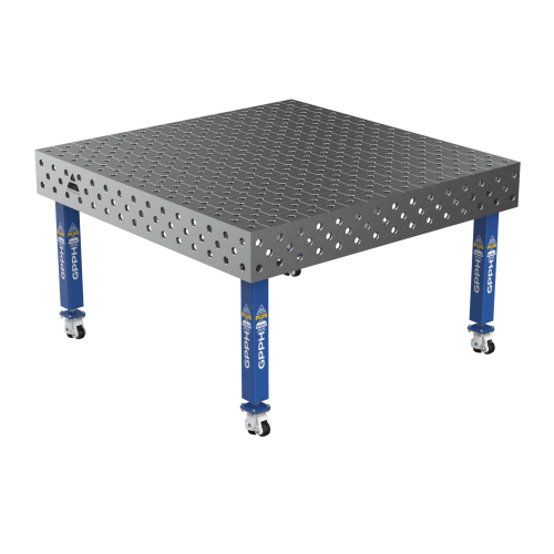Зварювальний стіл PLUS на колесах 1500x1480 mm fi28 mm Сітка Діагональна