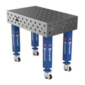 Зварювальний стіл PRO на колесах 1000x600 mm fi28 mm Сітка Діагональна
