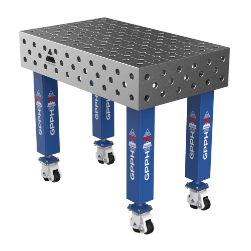 Зварювальний стіл PRO на колесах 1000x600 mm fi28 mm Сітка Діагональна