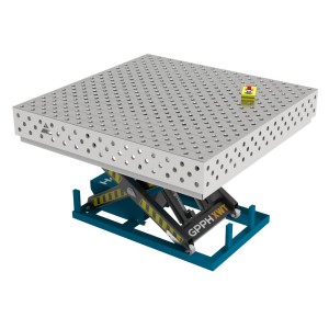 Зварювальний стіл PLUS INOX з гідравлічною системою підйому 1500x1480 mm fi28 mm Сітка Діагональна