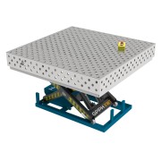 Зварювальний стіл PRO INOX з гідравлічною системою підйому 1500x1480 mm fi28 mm Сітка Діагональна
