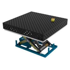 Зварювальний стіл PLUS з гідравлічною системою підйому 1500x1480 mm fi28 mm Сітка Діагональна