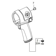 Корпус гайковерта KING TONY 33411-050 (включно з 7,2.,20A) (33411-B01)