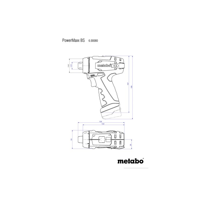 Акумуляторний шуруповерт METABO PowerMaxx BS Basic Set (600080960) Акумуляторний шуруповерт METABO PowerMaxx BS Basic Set (600080960)