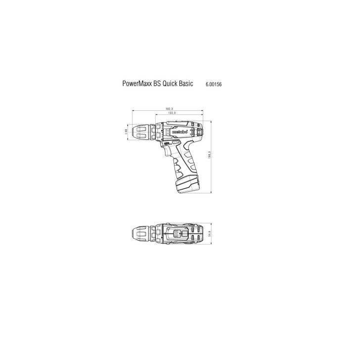 Акумуляторний шуруповерт METABO PowerMaxxBS Quick Basic (600156500) Акумуляторний шуруповерт METABO PowerMaxxBS Quick Basic (600156500)