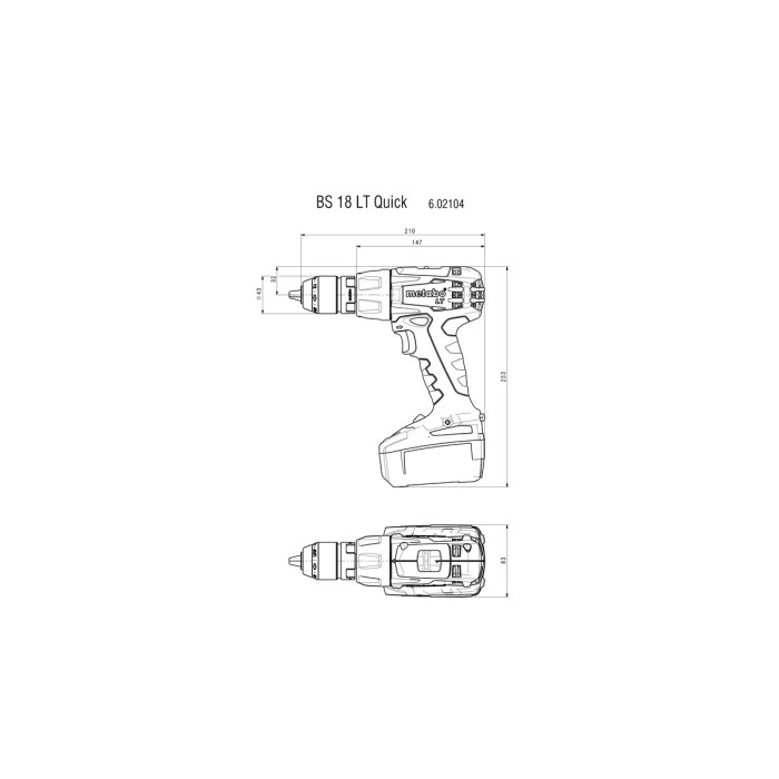 Акумуляторний шуруповерт METABO BS 18 LT Quick (602104890) Акумуляторний шуруповерт METABO BS 18 LT Quick (602104890)