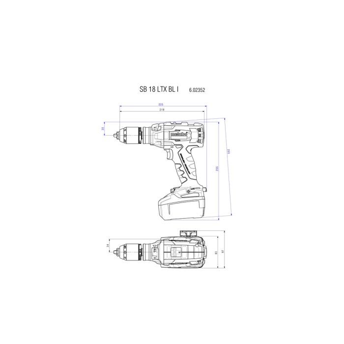 Акумуляторний шуруповерт METABO SB 18 LTX BL I (602352840) Акумуляторний шуруповерт METABO SB 18 LTX BL I (602352840)