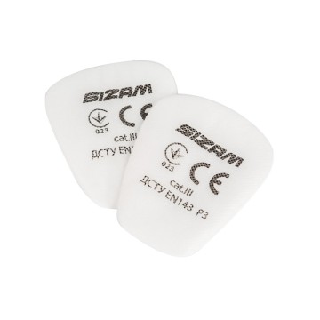 Комплект передфільтрів для респіратора напівмаски Sizam Profiltr 6033 P3 арт. 35027
