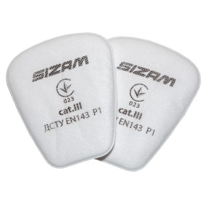 Sizam комплект передфільтрів для респіратора напівмаски Profiltr 6013 Р1, арт. 35101