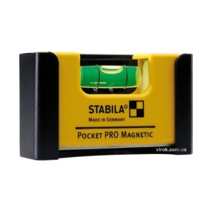 Рівень - міні STABILA Pocket PRO Magnetic магнітний : 7 х 2 х 4 см, 1 капсула, кріп-чохол