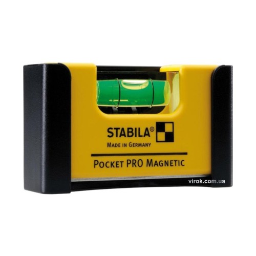 Рівень - міні STABILA Pocket PRO Magnetic магнітний : 7 х 2 х 4 см, 1 капсула, кріп-чохол