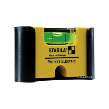 Рівень - міні STABILA Pocket Electric PRO для електриків магнітний, 1 капсула, кріп-чохол 7 х2 х4 см
