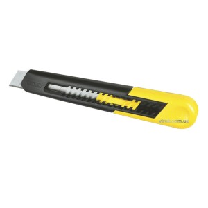 Ніж STANLEY SM з висувним лезом з відломними сегментами : M= 18 мм, L= 160 мм.