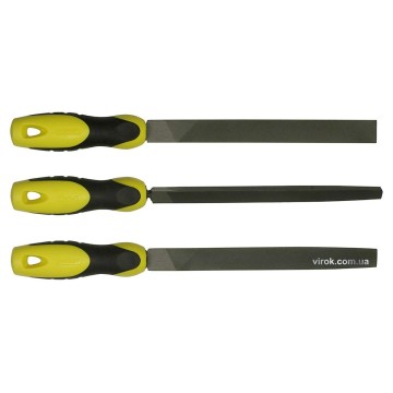 Набір напильників STANLEY : плоский, півкруглий, трикутний, L= 150 мм 3 шт