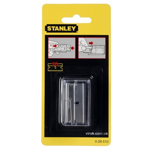 Леза змінні трапецевидні STANLEY : M= 40 х 40 мм для скребка STANLEY (0-28-500) 10 (Шт/Уп.)