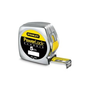 Рулетка STANLEY POWERLOCK 5м х 25 мм армована стрічка. пластикова (0-33-195)