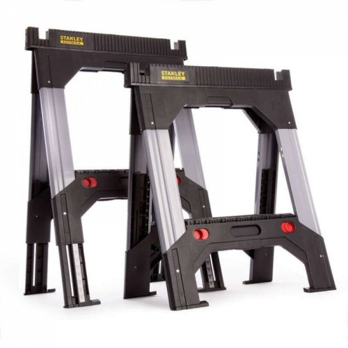 Козли складні телескопічні STANLEY :  h= 810 - 1025 мм, Max m= 1135 кг на пару,  2 шт.