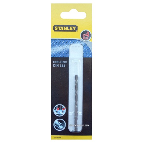 Свердло по металу STANLEY : HSS-CNC, Ø= 4 мм