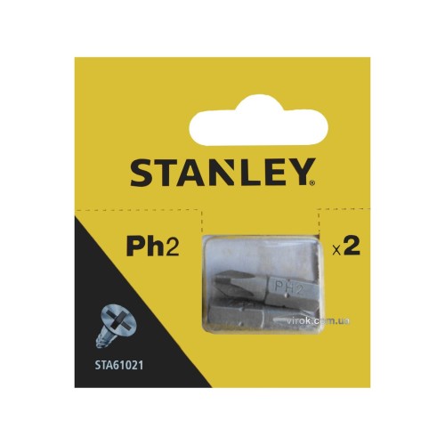 Насадка викруткова STANLEY : PH2 x 25 мм. Уп. 2 шт.