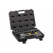 Набір головок торцевих STANLEY : 1/2", з інструментами, в пластиковому футлярі, 24 шт.
