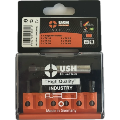Набір насадок викруткових Industry USH: 1/4