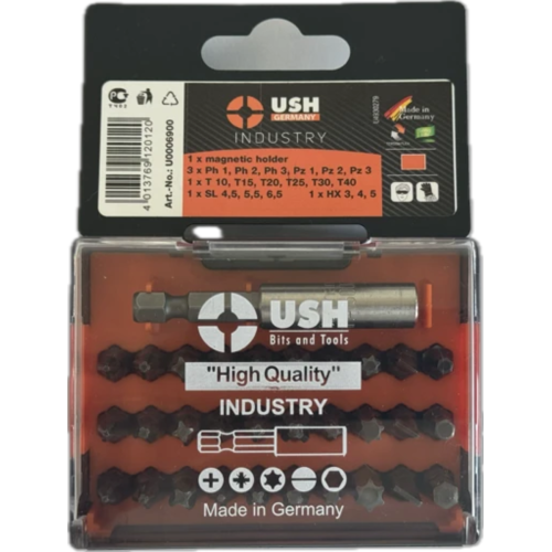 Набір насадок викруткових Industry USH: 1/4