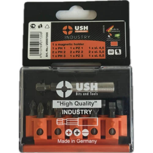 Набір насадок викруткових Industry USH: 1/4
