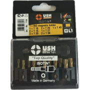 Набір насадок викруткових Isotin USH: 1/4", T10, T15, T20, T25, Т27, T30, T40 магнітн тримач, 12 ел.