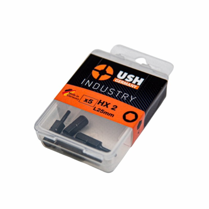 Насадка викруткова USH Industry. HEX SW 2 x 25 мм, Уп. 5 шт. Насадка викруткова USH Industry. HEX SW 2 x 25 мм, Уп. 5 шт.