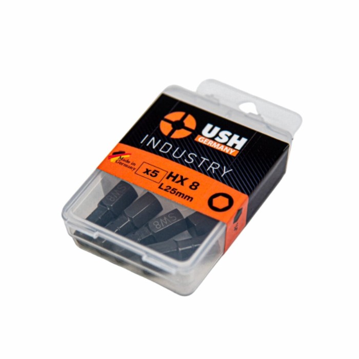 Насадка викруткова USH Industry. HEX SW 8 x 25 мм, Уп. 5 шт. Насадка викруткова USH Industry. HEX SW 8 x 25 мм, Уп. 5 шт.
