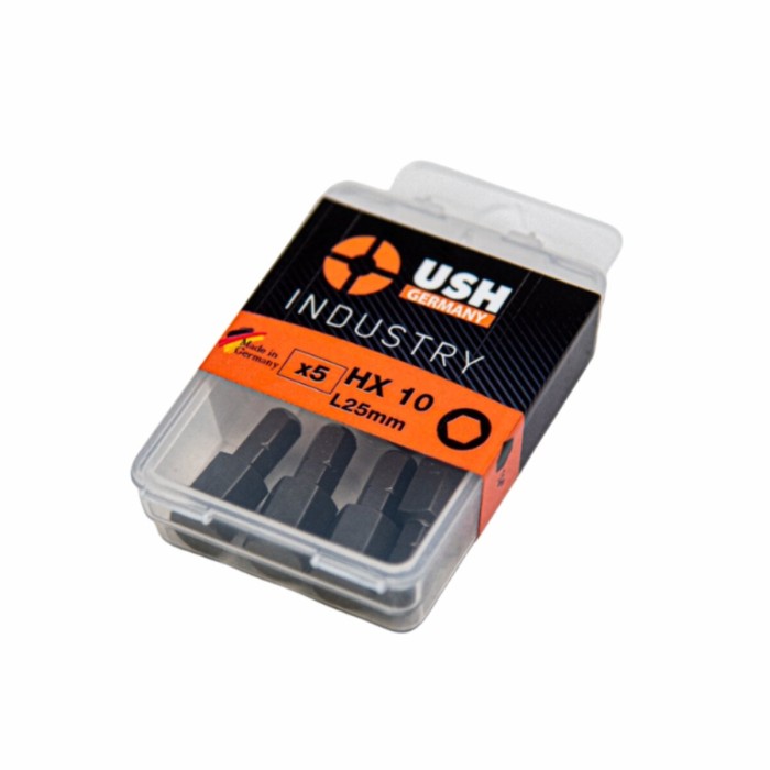 Насадка викруткова USH Industry. HEX SW 10 x 25 мм, Уп. 5 шт. Насадка викруткова USH Industry. HEX SW 10 x 25 мм, Уп. 5 шт.