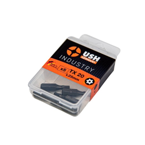 Насадка викруткова USH Industry: TORX TAMPER TT 20 x 25 мм, Уп. 5 шт.