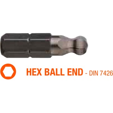 Насадка викруткова USH Industry BallEND HEX SW 3K x 25 мм, Уп. 5 шт.