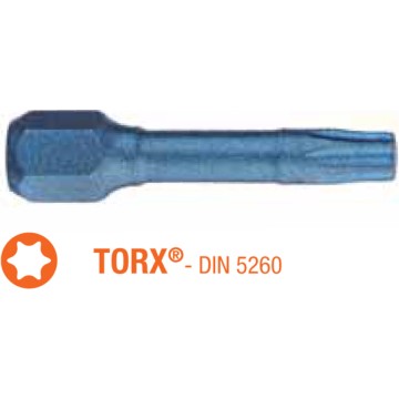 Насадка викруткова ударна USH Blue Shock TORX T25 x 30 мм, Уп. 5 шт.