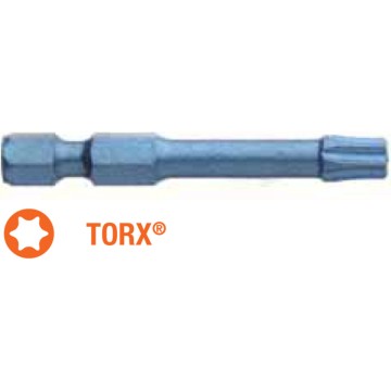 Насадка викруткова ударна USH Blue Shock : TORX T15 x 50 мм Torsion подовжена, Уп. 5 шт.