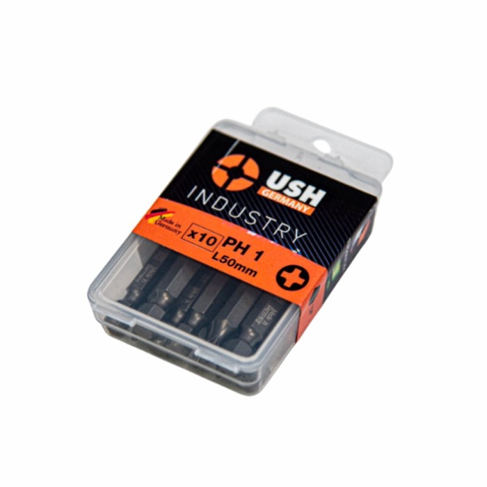 Насадка викруткова USH Industry Phillips PH1 x 50 мм. подовжена Torsion Уп. 10 шт. Насадка викруткова USH Industry Phillips PH1 x 50 мм. подовжена Torsion Уп. 10 шт.